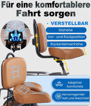 Triciclo eléctrico para adultos KAKIGO, neumáticos anchos de 20"x4", bicicleta eléctrica plegable de aluminio, motor de 250W, 95 Nm, batería de 48V 15.6Ah, 20 km/h, cesta delantera y trasera, diferencial, 90 km de autonomía