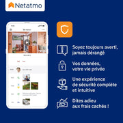 Cámara de vigilancia Netatmo con sirena - Negro - NOC-S-FR