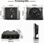 Aire acondicionado universal Gouku, 12 V, solo función de refrigeración, ajuste universal, furgoneta, taxi, autocaravanas, camión, eléctrico, CA, ahorro de energía, negro