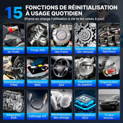KINGBOLEN S6 Elite Escáner de Diagnóstico Automotriz, Herramienta de Diagnóstico OBD2 en Español para Sistemas Completos con más de 15 Funciones de Reinicio, Control Bidireccional, CANFD y FCA, Actualización Gratuita de por Vida
