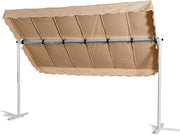 GRASEKAMP Calidad desde 1972 Toldo independiente Dubai Beige 375x225cm con funda protectora Pérgola para terraza Toldo plegable Toldo móvil Tipo acordeón