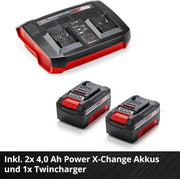Cortacésped inalámbrico Einhell RASARRO 36/42 Kit Power X-Change (36V, 42 cm de ancho de corte, hasta 725 m², motor sin escobillas, caja colectora de 50L, función de mulching, incl. 2x 5,2Ah + 1x cargador doble)