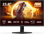 AOC Gaming Q24G2A - Monitor Quad HD de 24 pulgadas, 180 Hz, 1 ms, compatible con G-Sync, HDR10 (2560x1440, 2x HDMI 2.0, 1x DisplayPort 1.4) Negro-Rojo