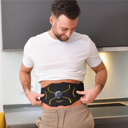 Entrenador abdominal EMS Max para estimulación muscular abdominal dirigida con controlador, cable de carga y cinta de extensión