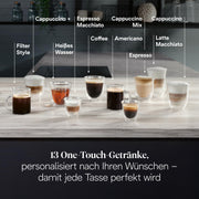 De'Longhi Magnifica Evo Next - Cafetera superautomática Perfetto con espumador de leche LatteCrema, 13 bebidas con un solo toque, cafetera para café y capuchino, pantalla táctil a color, titanio (ECAM312.80.SB)