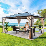 Set de muebles de jardín de polirratán para 4 personas con sofá de 2 plazas, 2 sillas, mesa y cojines, resistente a la intemperie, color negro, conjunto de muebles de terraza y balcón para jardín y patio