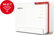FRITZ!Box 5690 Pro (Router Wi-Fi 7 Premium DSL y de fibra óptica con tribanda (2,4 GHz, 5 GHz, 6 GHz) de hasta 18,5 Gbit/s, para conexiones de fibra óptica y DSL, red Wi-Fi Mesh, base DECT, versión en alemán)
