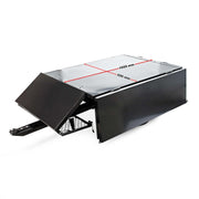 Remolque basculante Wiltec 166,5 x 77,5 x 106 cm 300 kg, remolque volquete para tractor cortacésped con rejilla y laterales extraíbles, remolque con función de basculamiento