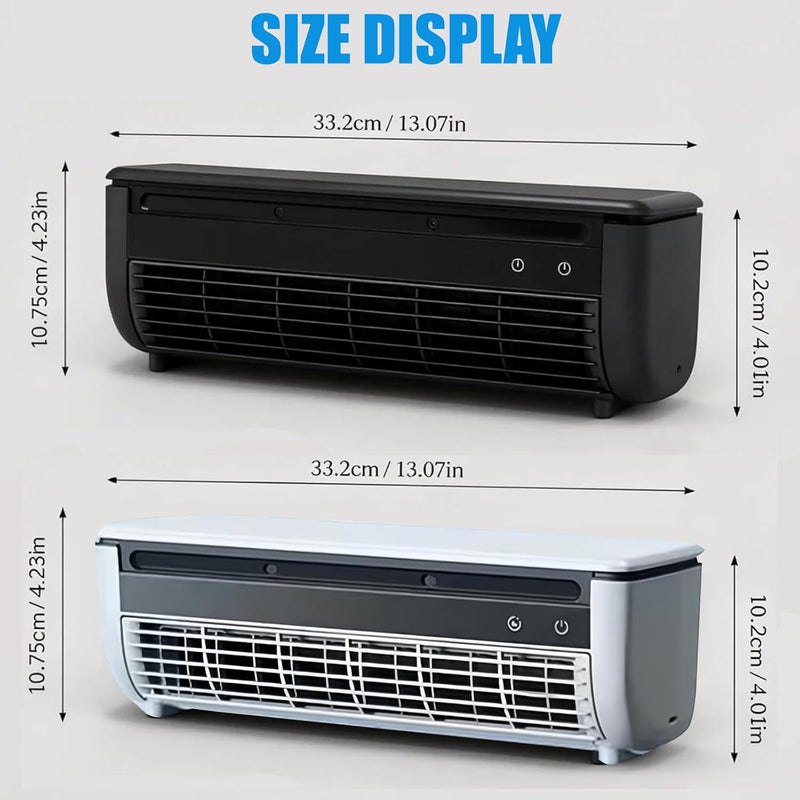 Aire acondicionado de pared sin unidad exterior: aire acondicionado de pared portátil sin perforación, refrigeración instantánea para cocina, dormitorio, caravana, oficina (blanco)