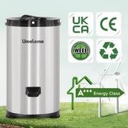Centrifugadora de ropa 3200 rpm Umelome, 4 kg, centrifugadora de bajo consumo energético, clase energética A+++, plata [Clase energética A+++]