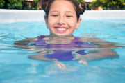 Set de piscina con estructura Power Steel de Bestway, ovalada, con bomba de filtrado, 305 x 200 x 84 cm, gris, 5614A