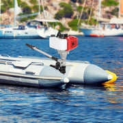Motor fueraborda, 4 tiempos 6 CV, motor de gasolina para embarcaciones, 63 cm³. Refrigerado por aire. Motor fueraborda para botes inflables, barcos de pesca, kayaks de pesca