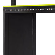 Litera tipo loft en forma de L para juegos con escritorios, litera doble con luces LED, puertos USB, estanterías de almacenamiento, cama alta esquinera de madera para 2 personas