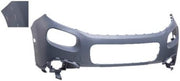 Parachoques delantero superior para pintar con orificios para molduras, compatible con Citroën C3 3 fase 1 2016-2020