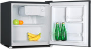 Mininevera CHIQ CSD46D4E de 46 L, 47 x 44,7 cm, compacta y silenciosa, botellero integrado, termostato regulable, diseño moderno en negro, ideal para dormitorio, oficina, cocina, salón