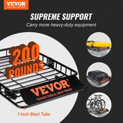 VEVOR Portaequipajes para Coche 1305×915×127 mm Carga 90,7 kg Cesta de Techo de Acero Portaequipajes Universal Bolsa de Transporte Impermeable para Transportar Material de Camping SUV Vehículos Viaje