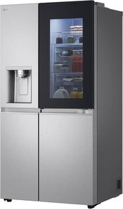Frigorífico Side by Side LG GSGV81PYLL, Clase E, 635 L, Instaview, frigorífico con congelador, dispensador de hielo, hielo picado y agua, Total NoFrost, compresor Smart Inverter, Wi-Fi