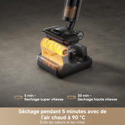 Aspiradora y fregadora Dreame H12 Pro FlexReach, alcance plano de 180°, secado en 5 min, succión de 18 000 Pa, lavado con agua caliente a 90 °C, limpieza de dos bordes, 50 minutos de autonomía.