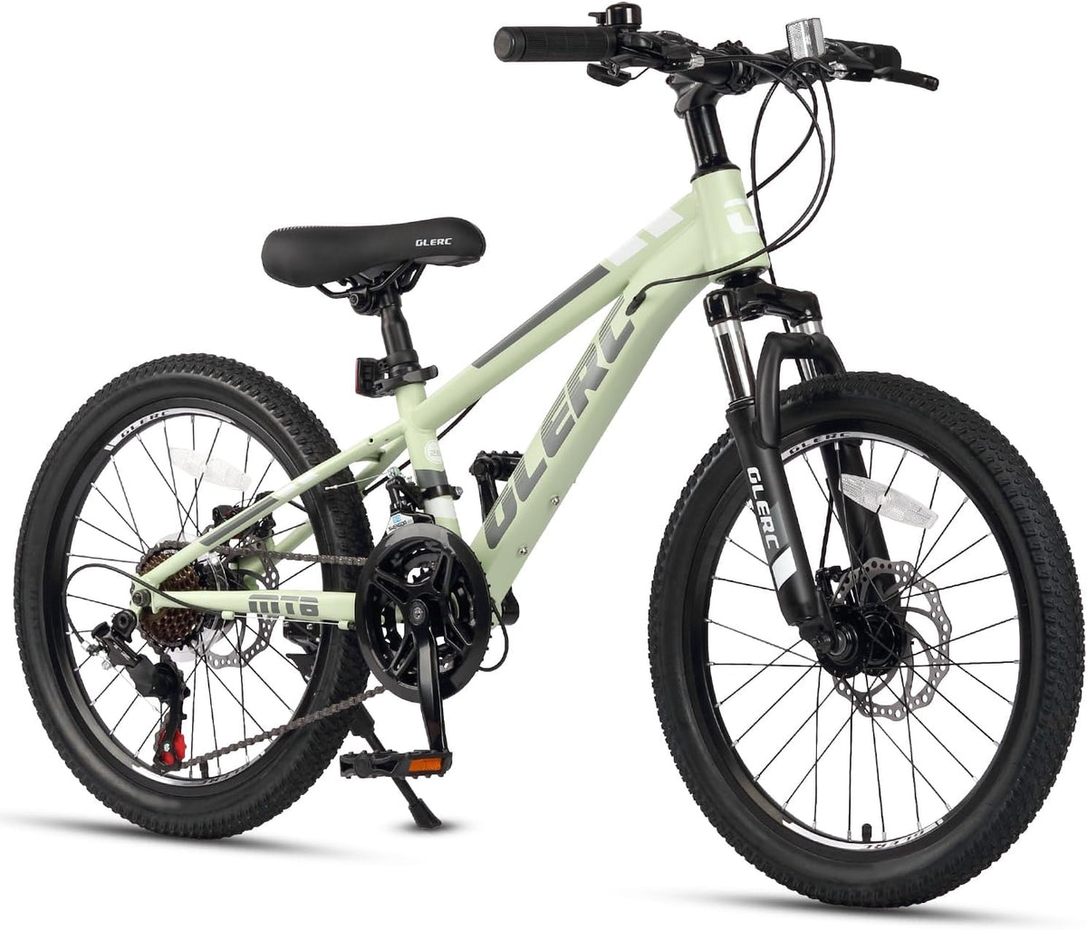 Bicicleta de montaña para niños Glerc Skyline de 20-24 pulgadas para niños y niñas, bicicleta infantil para adolescentes de 6 a 18 años, bicicleta de 21 velocidades con suspensión delantera y frenos de disco, varios colores