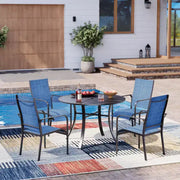 Juego de 6 sillas de comedor para exteriores EROMMY, sillas de comedor apilables para exteriores