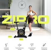 Bicicleta estática para adultos ZIPRO con resistencia magnética de 8 niveles, pantalla LCD, soporte para teléfono y sillín ajustable, bicicleta estática para entrenamiento cardiovascular, bicicletas deportivas portátiles (One S)