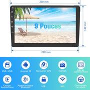 Autorradio Android 13 AWESAFE para Renault Megane 2 2002-2009, pantalla táctil de 9", WiFi, CarPlay y Android Auto, 2 GB RAM + 32 GB ROM, Bluetooth, GPS, FM/AM, DSP
