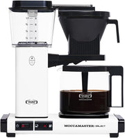 Moccamaster KBG Select, cafetera, cafetera retro, café de filtro, color blanco hueso, 1,25 L