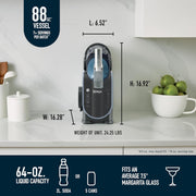 Máquina para granizados y bebidas congeladas Ninja SLUSHi con tecnología RapidChill | Recipiente de llenado fácil de 88 oz | 5 programas preestablecidos | Prepara margaritas, frappés y más | Con piezas aptas para lavavajillas | Negro | FS301