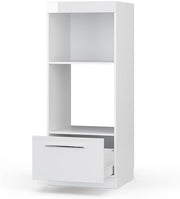 Armario para microondas Vicco Fame-Line, blanco de alto brillo, 60 cm abierto