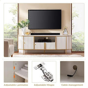 Mueble de TV de lujo moderno, centro de entretenimiento, con superficie de mármol sintético