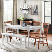Sillas de comedor de madera maciza con respaldo de barrotes Simple Living Venice (juego de 2)