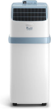 De'Longhi Pinguino PAC EM82, aire acondicionado portátil para habitaciones de hasta 80 m³, 9.400 BTU, 2,4 kW, 63 dB, función de deshumidificación, clase energética A, temporizador 24 h, blanco