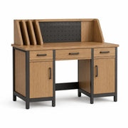 Escritorio de oficina de madera y metal