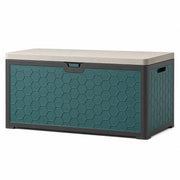 Caja de jardín de plástico verde/beige