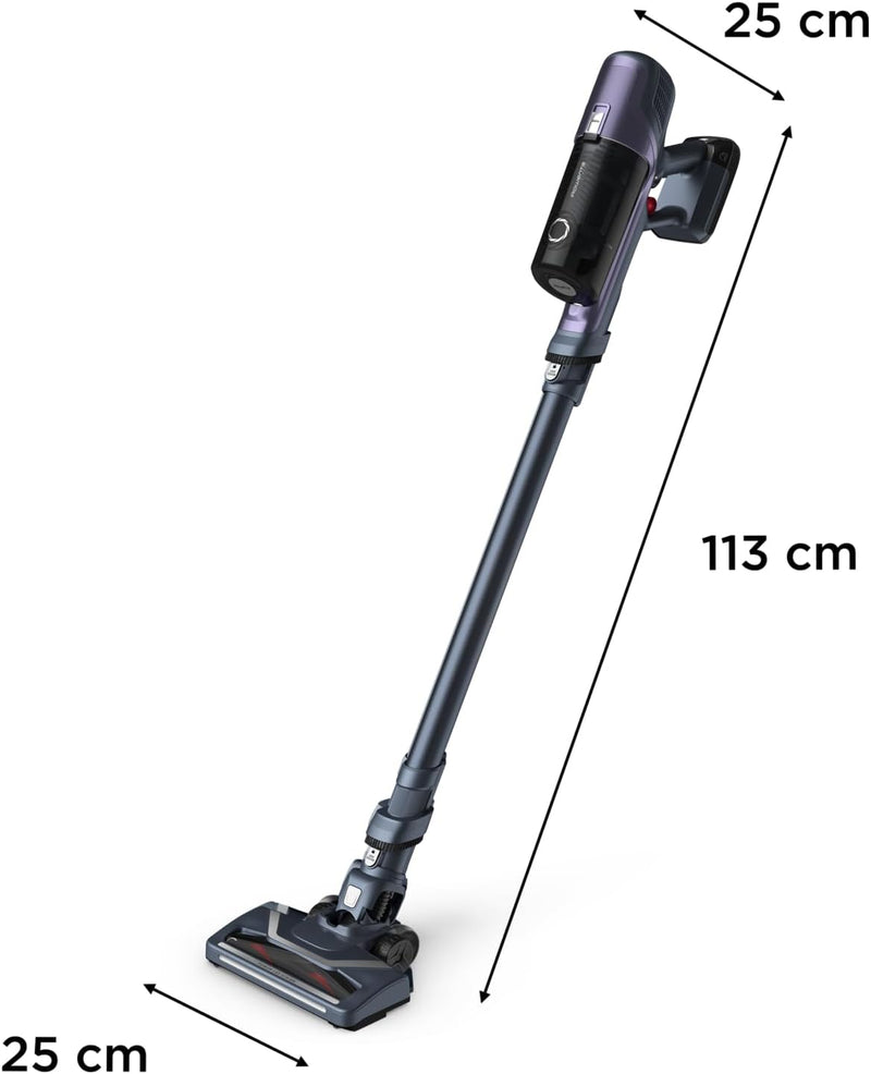 Aspiradora escoba sin cable Rowenta X-Pert 6.60, ligera, potencia 100 W, autonomía de 45 min, eficaz en todo tipo de suelos, LED RH6838WO, morada