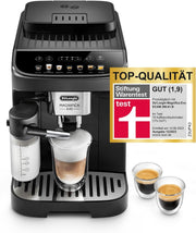 Cafetera superautomática De'Longhi Magnifica Evo ECAM 292.81.B con sistema de leche LatteCrema, 7 botones de selección directa para capuchino, espresso y otras especialidades de café, función de 2 tazas, negra