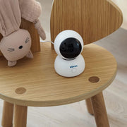 Béaba, Vigilabebés, Monitor de bebé con vídeo 2 en 1, Pantalla/Aplicación móvil dedicada, Cámara HD, Rotación de 360°, Visión nocturna, Walkie-talkie, Canciones de cuna, Control de temperatura y humedad, Zen Premium Blanco