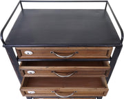 Mendler Armario de boticario HWC-A43 estilo shabby 129x55x38cm