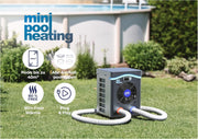 Gre HPM20 – Mini bomba de calor para piscinas elevadas de hasta 20 m³, sistema de calefacción para piscinas elevadas, color gris