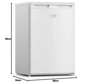 Refrigerador de mesa Beko TSE1284N, 4 estrellas, compartimento congelador, MinFrost, 101 l refrigeración, 13 l congelación, blanco, clase energética E