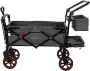 Carrito Premium Fuxtec Cruiser Gris, El Original, Carrito de jardín plegable para niños, transporte, playa, ciudad, bosque, para tirar o empujar, capacidad de carga 75 kg