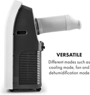 Aire acondicionado portátil Klarstein con manguera de escape, unidad 4 en 1 con ventilador, deshumidificador y modo nocturno, aire acondicionado pequeño y portátil para el hogar y la oficina, bajo consumo, 9000 BTU