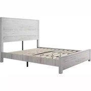 Estructura de cama de madera rústica AMERLIFE con cabecero empalmado de 51.2"