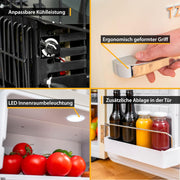 Mininevera silenciosa TZS First Austria | Diseño retro | Capacidad de refrigeración ajustable | Manilla de puerta | Sistema de refrigeración termoeléctrico | 40L | crema