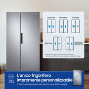 Samsung RS66A8101SL/EF Frigorífico Side by Side - Frigorífico 409L, Congelador 243L, 358 kWh/Año