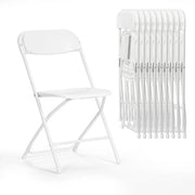 Paquete de 10 sillas plegables de plástico con capacidad de 159 kg para eventos, oficina, bodas, fiestas, picnics, cocina y comedor