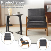 Sillón decorativo tapizado de estilo moderno de mediados de siglo