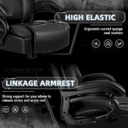 Silla de oficina ejecutiva Bossin para personas grandes y altas, silla ergonómica de 500 libras con soporte lumbar ajustable, respaldo alto y piel sintética para computadora