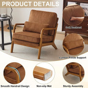 Sillón decorativo tapizado de estilo moderno de mediados de siglo