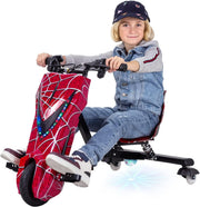 Actionbikes Motors Patinete Eléctrico Infantil para Derrapes | Motor de 𝟐𝟓𝟎 W - Carrito de Derrape 360° - 3 Niveles de Velocidad - Iluminación LED - Asiento Ajustable - Bluetooth - Kart de Derrape - Coche de Derrape (Space Purple)